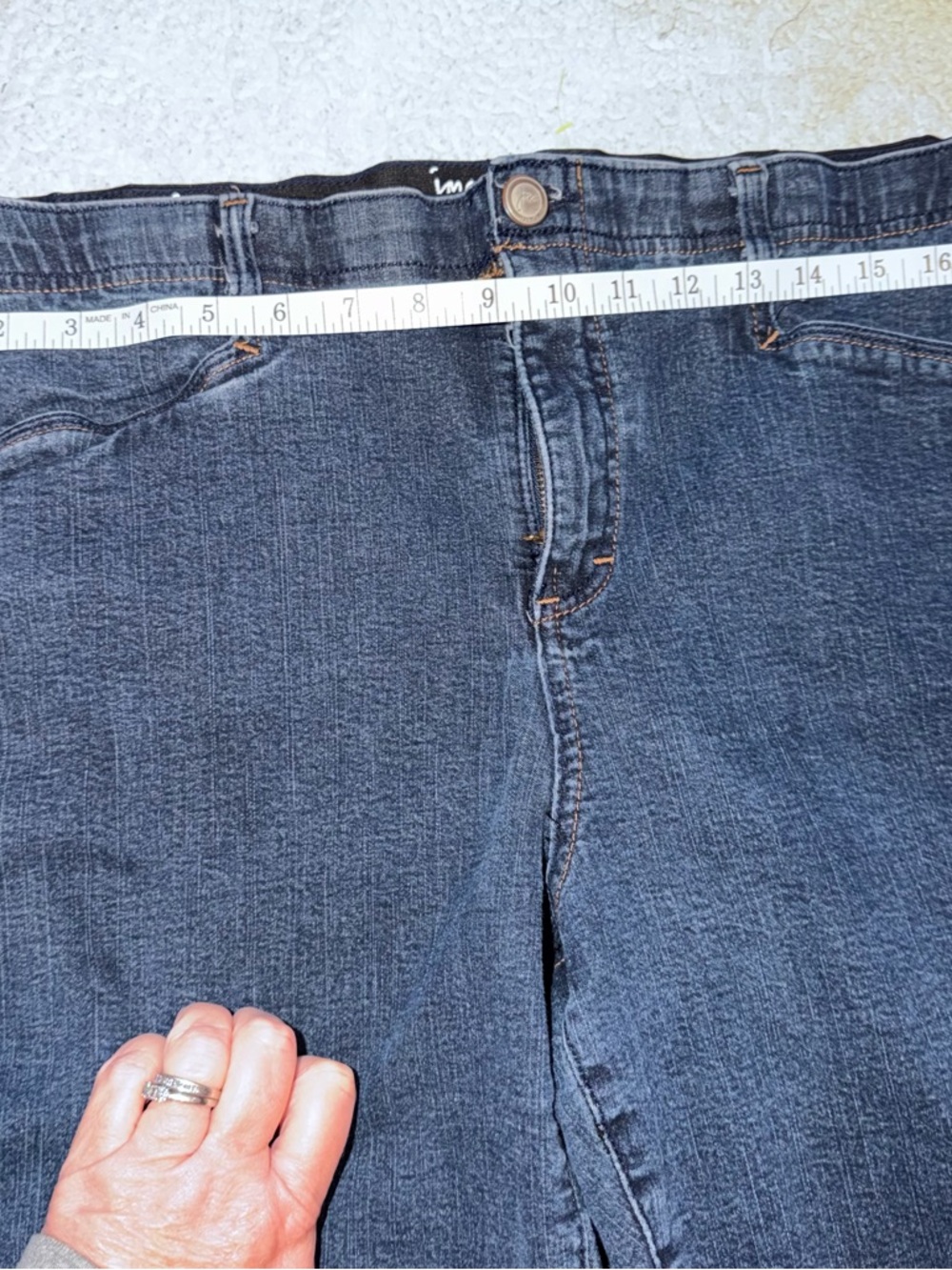 JMS Collection Denim Bermuda Shorts Womens 18W Stretch Blue Mid Rise Plus - Picture 4 of 7